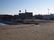 new marina parking lot & view toward downtown Sandusky